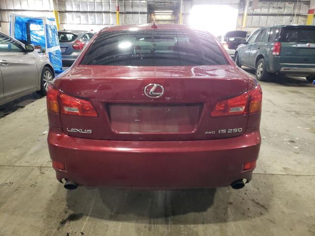 JTHCK262X85015811 - 2008 LEXUS IS 250 RED photo 6