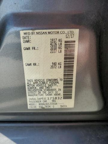 1N4AL3AP9JC175832 - 2018 NISSAN ALTIMA 2.5 GRAY photo 12