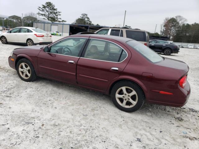 JN1CA31D11T802346 - 2001 NISSAN MAXIMA GXE BURGUNDY photo 2