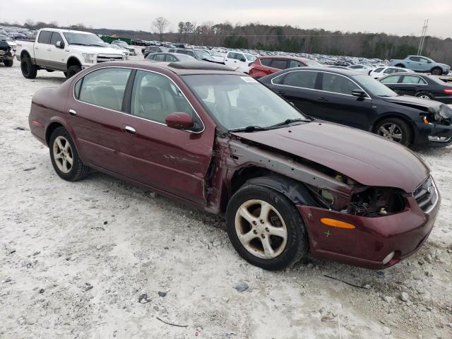 JN1CA31D11T802346 - 2001 NISSAN MAXIMA GXE BURGUNDY photo 4