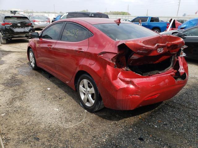 KMHDH4AE5DU735269 - 2013 HYUNDAI ELANTRA GLS RED photo 2