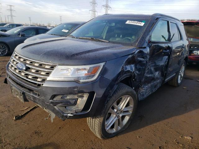 1FM5K8D8XHGA75866 - 2017 FORD EXPLORER XLT GRAY photo 1