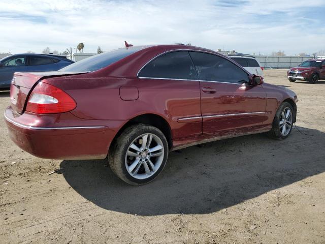 WDBTJ56H08F237499 - 2008 MERCEDES-BENZ CLK 350 BURGUNDY photo 3