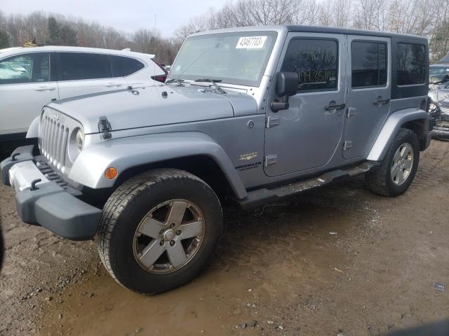 1C4BJWEG6DL705145 - 2013 JEEP WRANGLER U SAHARA SILVER photo 1