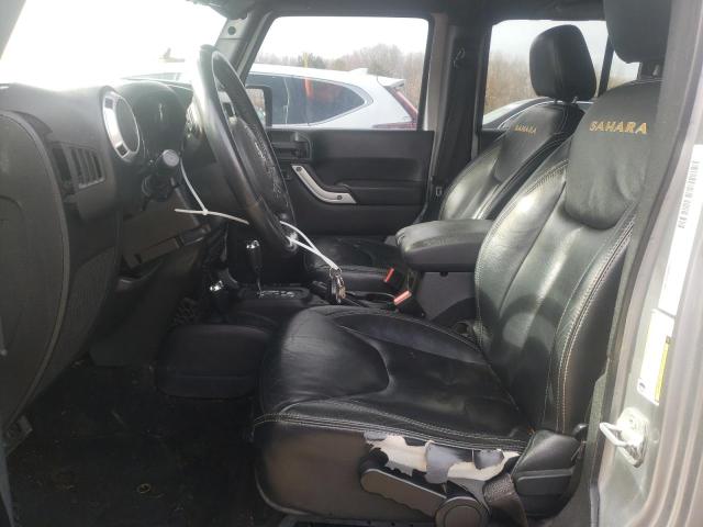 1C4BJWEG6DL705145 - 2013 JEEP WRANGLER U SAHARA SILVER photo 7