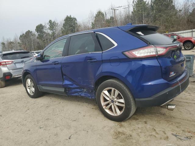 2FMTK4J8XFBC28335 - 2015 FORD EDGE SEL BLUE photo 2