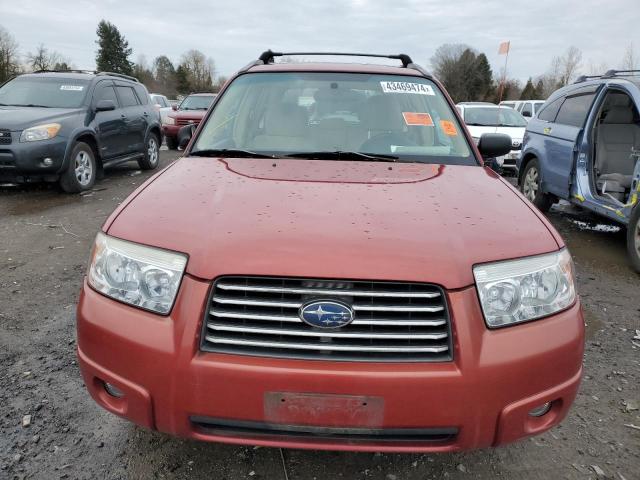 JF1SG63676G743073 - 2006 SUBARU FORESTER 2.5X RED photo 5