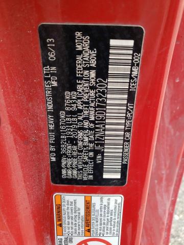 JF1ZNAA19D1732302 - 2013 TOYOTA SCION FR-S RED photo 12