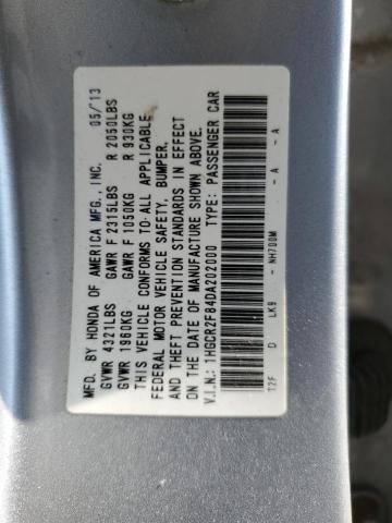 1HGCR2F84DA202000 - 2013 HONDA ACCORD EXL SILVER photo 13