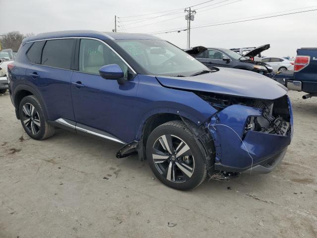 5N1AT3CA8MC842070 - 2021 NISSAN ROGUE SL BLUE photo 4