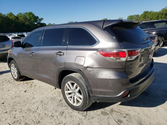 5TDZARFH2GS020666 - 2016 TOYOTA HIGHLANDER LE GRAY photo 2