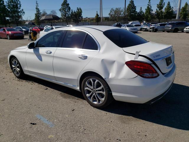 55SWF4JB5JU266356 - 2018 MERCEDES-BENZ C 300 WHITE photo 2