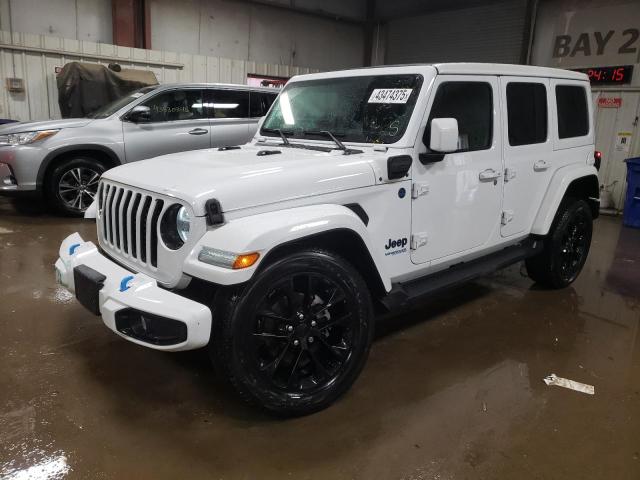 1C4JJXP67MW786385 - 2021 JEEP WRANGLER U SAHARA 4XE WHITE photo 1