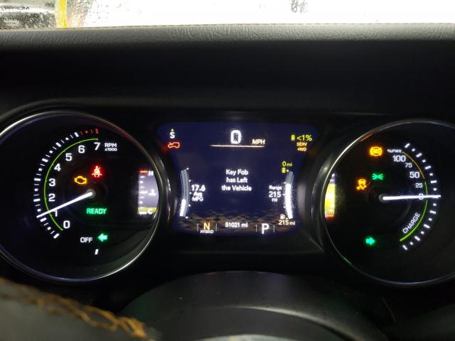 1C4JJXP67MW786385 - 2021 JEEP WRANGLER U SAHARA 4XE WHITE photo 9