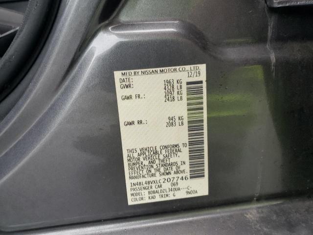 1N4BL4BVXLC207746 - 2020 NISSAN ALTIMA S GRAY photo 13