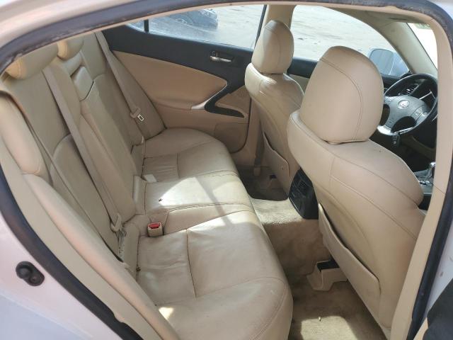 JTHBK262765004435 - 2006 LEXUS IS 250 WHITE photo 10