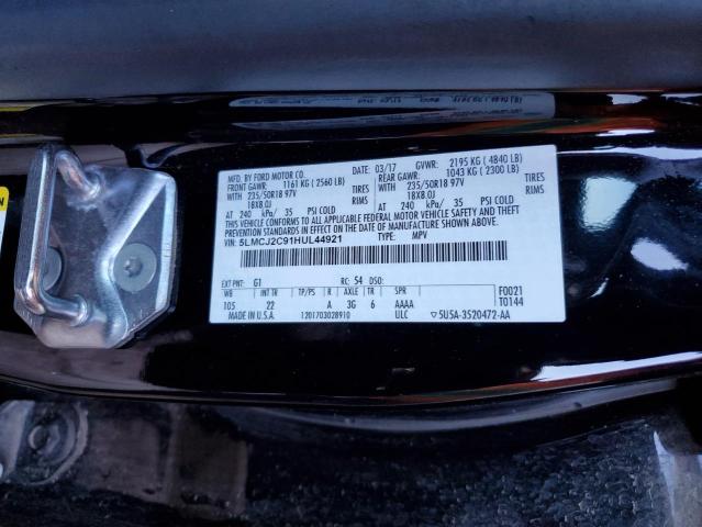 5LMCJ2C91HUL44921 - 2017 LINCOLN MKC SELECT أسود صورة 14