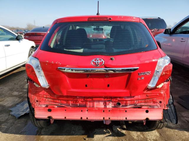 JTDKTUD35CD540890 - 2012 TOYOTA YARIS RED photo 6