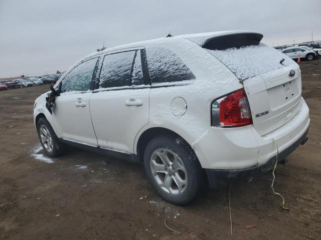 2FMDK4JC1DBB87423 - 2013 FORD EDGE SEL WHITE photo 2