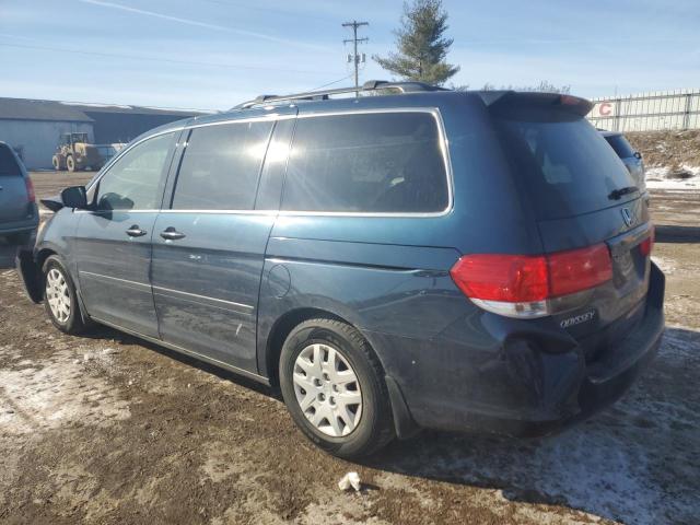 5FNRL3H29AB109212 - 2010 HONDA ODYSSEY LX BLUE photo 2