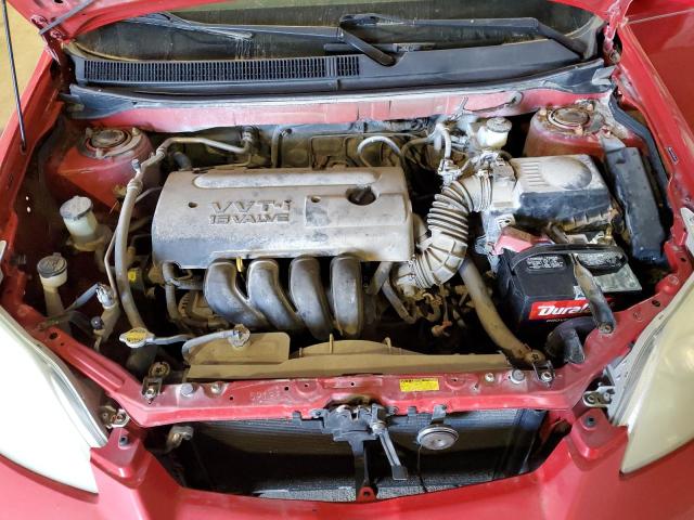 2T1KR32E66C614140 - 2006 TOYOTA COROLLA MA XR RED photo 11