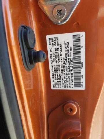 5J6YH18738L011372 - 2008 HONDA ELEMENT EX ORANGE photo 12