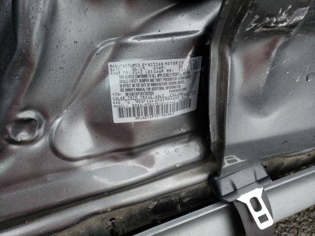 3N1AB7AP7KY382865 - 2019 NISSAN SENTRA S CHARCOAL photo 12