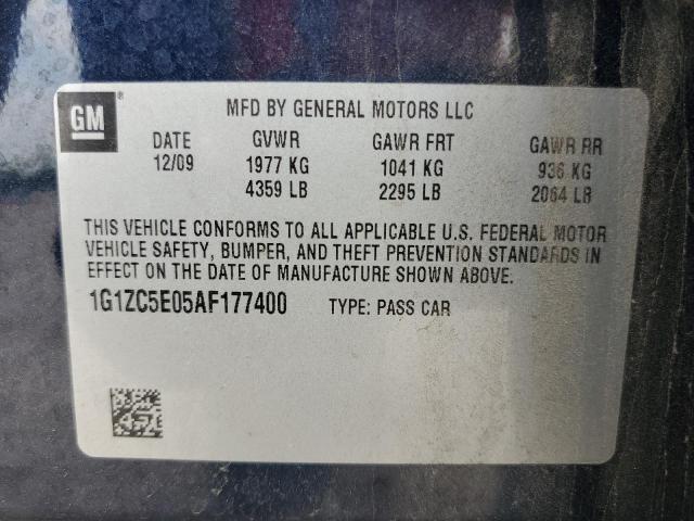 1G1ZC5E05AF177400 - 2010 CHEVROLET MALIBU 1LT BLUE photo 13