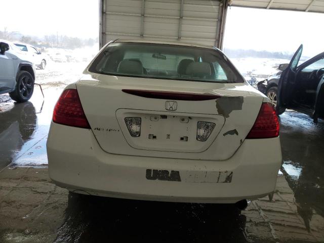 3HGCM56437G707433 - 2007 HONDA ACCORD LX WHITE photo 6