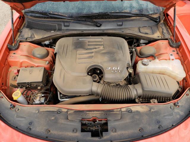 2C3CDXBG9NH122769 - 2022 DODGE CHARGER SXT ORANGE photo 11