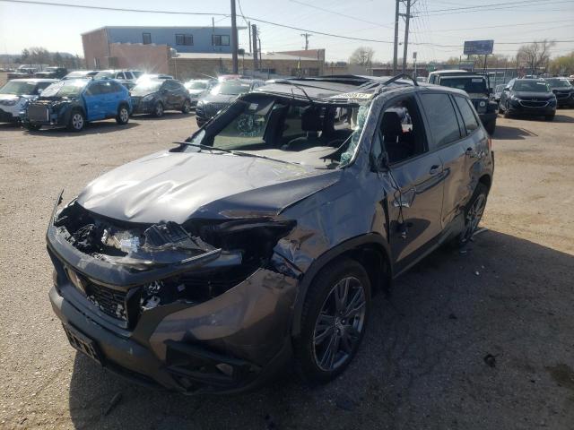 5FNYF8H52MB030706 - 2021 HONDA PASSPORT EXL Gris foto 2