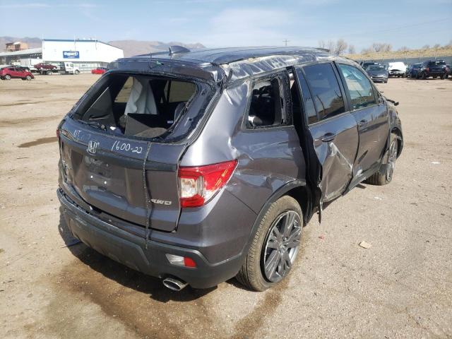 5FNYF8H52MB030706 - 2021 HONDA PASSPORT EXL Gris foto 4