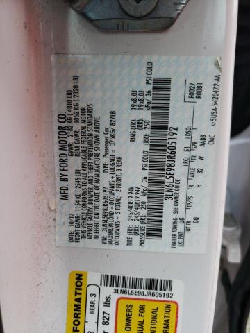 3LN6L5E98JR605192 - 2018 LINCOLN MKZ RESERVE თეთრი ფოტო 13