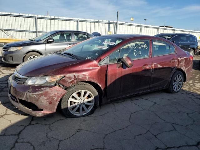 19XFB2F90CE024056 - 2012 HONDA CIVIC EXL BURGUNDY photo 1