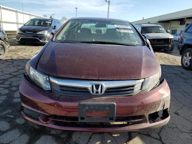 19XFB2F90CE024056 - 2012 HONDA CIVIC EXL BURGUNDY photo 5