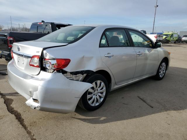 5YFBU4EE3CP047039 - 2012 TOYOTA COROLLA BASE SILVER photo 3
