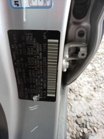 KM8JN12D65U112244 - 2005 HYUNDAI TUCSON GLS SILVER photo 12