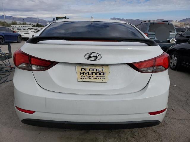 5NPDH4AE4FH549966 - 2015 HYUNDAI ELANTRA SE WHITE photo 6