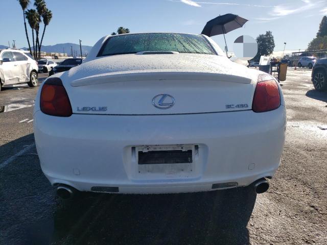 JTHFN48Y220020748 - 2002 LEXUS SC 430 WHITE photo 6