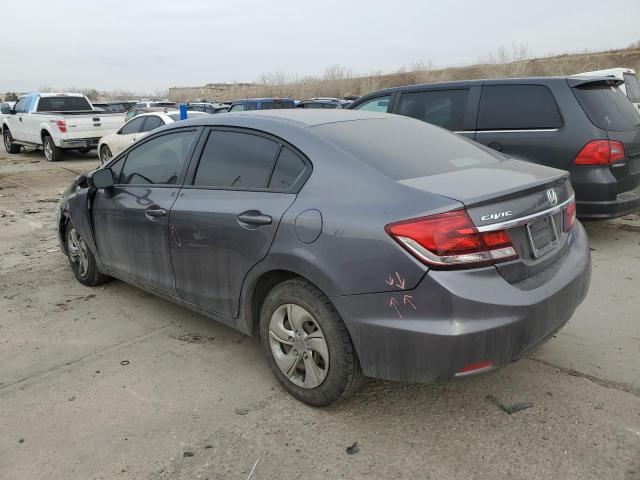 19XFB2F54FE226884 - 2015 HONDA CIVIC LX GRAY photo 2