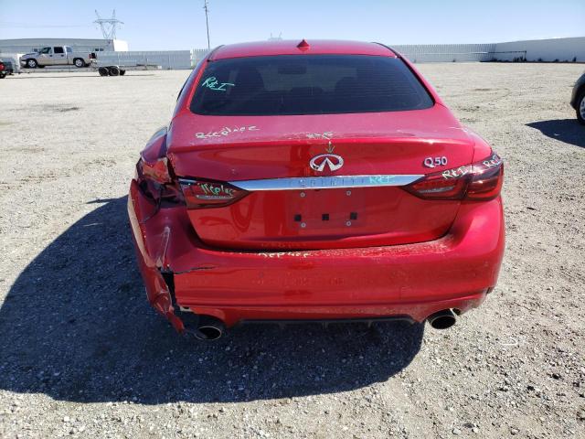 JN1EV7BPXMM705853 - 2021 INFINITI Q50 LUXE RED photo 6