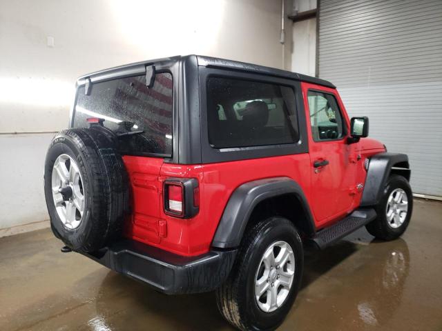 1C4GJXAN8MW523123 - 2021 JEEP WRANGLER SPORT RED photo 3