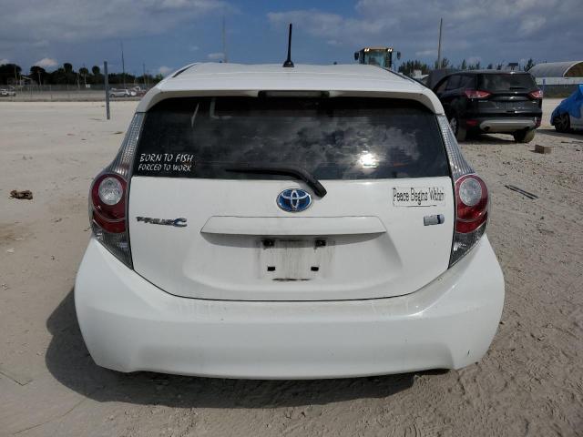 JTDKDTB31D1056843 - 2013 TOYOTA PRIUS C WHITE photo 6