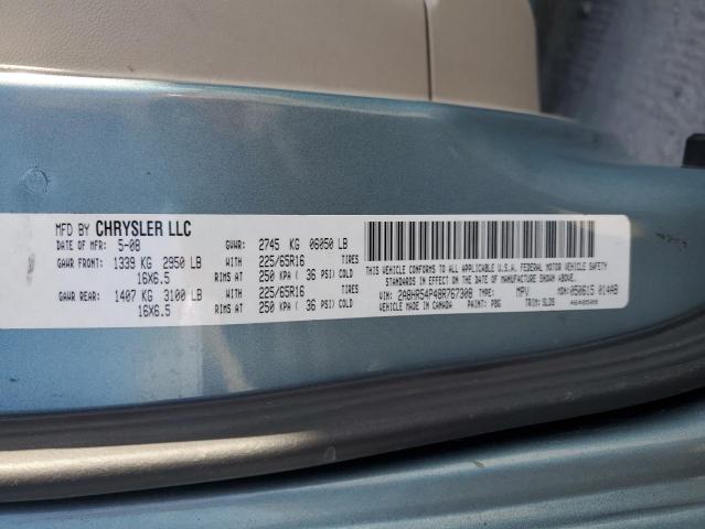 2A8HR54P48R767308 - 2008 CHRYSLER TOWN & COU TOURING ტურკოუსი ფოტო 13