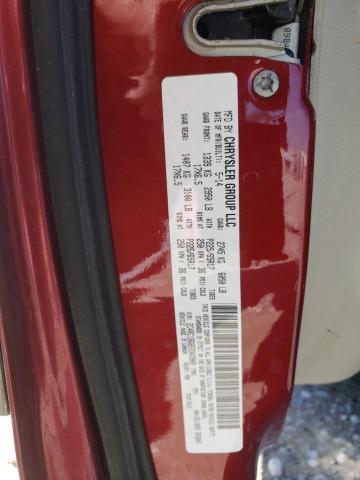 2C4RC1BG8ER343909 - 2014 CHRYSLER TOWN & COU TOURING მუქწითელი ფოტო 14