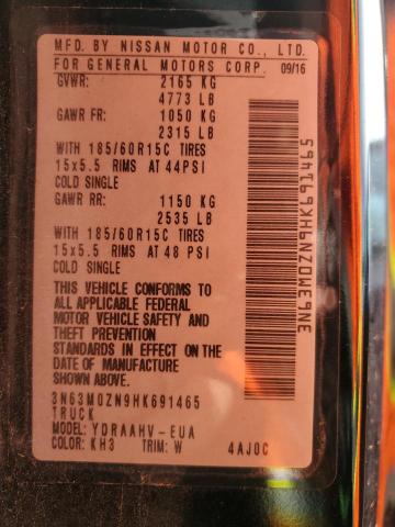 3N63M0ZN9HK691465 - 2017 CHEVROLET CITY EXPRE LT 黑色 照片 13