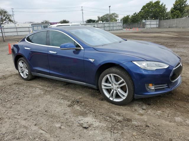 5YJSA1E14FF111559 - 2015 TESLA MODEL S BLUE photo 4