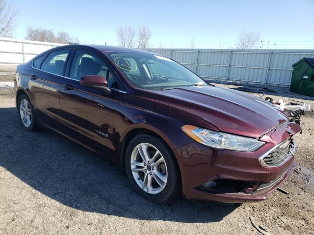 3FA6P0LU5JR220133 - 2018 FORD FUSION SE HYBRID MAROON photo 4