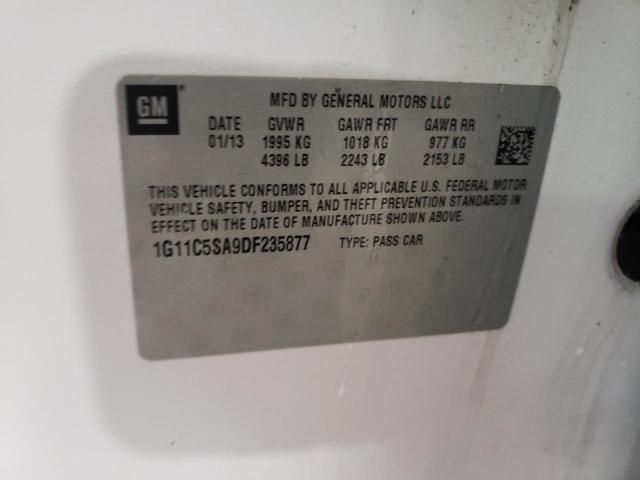 1G11C5SA9DF235877 - 2013 CHEVROLET MALIBU 1LT Blanc photo 12