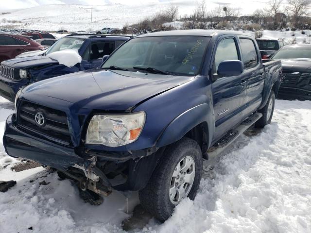 5TELU42N15Z016135 - 2005 TOYOTA TACOMA DOUBLE CAB BLUE photo 1